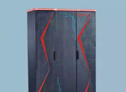 Black Wardrobe Wardrobe Furniture Cabinets Childrens room Wood 131x60x200